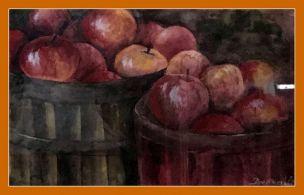 Akvarel jablka